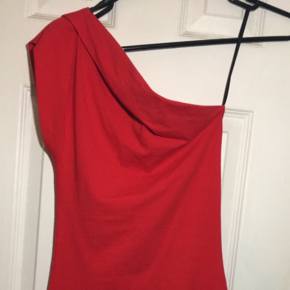 Red One Shoulder Dress